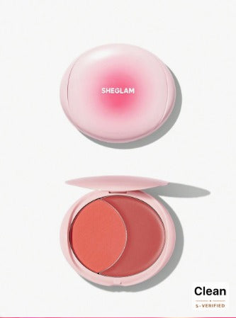 SHEGLAM Cheek 2 Cheek Blush Duo-Cherry Sorbet 5 Shades Cream Powder