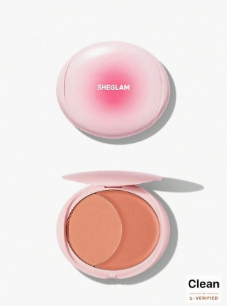 SHEGLAM Cheek 2 Cheek Blush Duo-Peach Juice 5 Shades Cream Powder