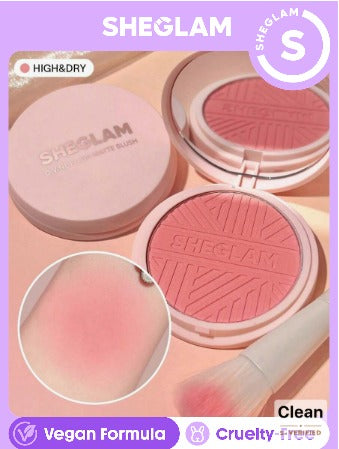 SHEGLAM Divine Flush Matte Blush-High &amp; Dry Blush Powder